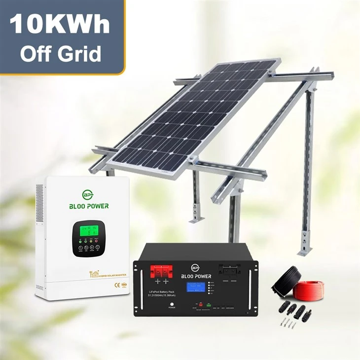 Off grid solar power systems with battery storage