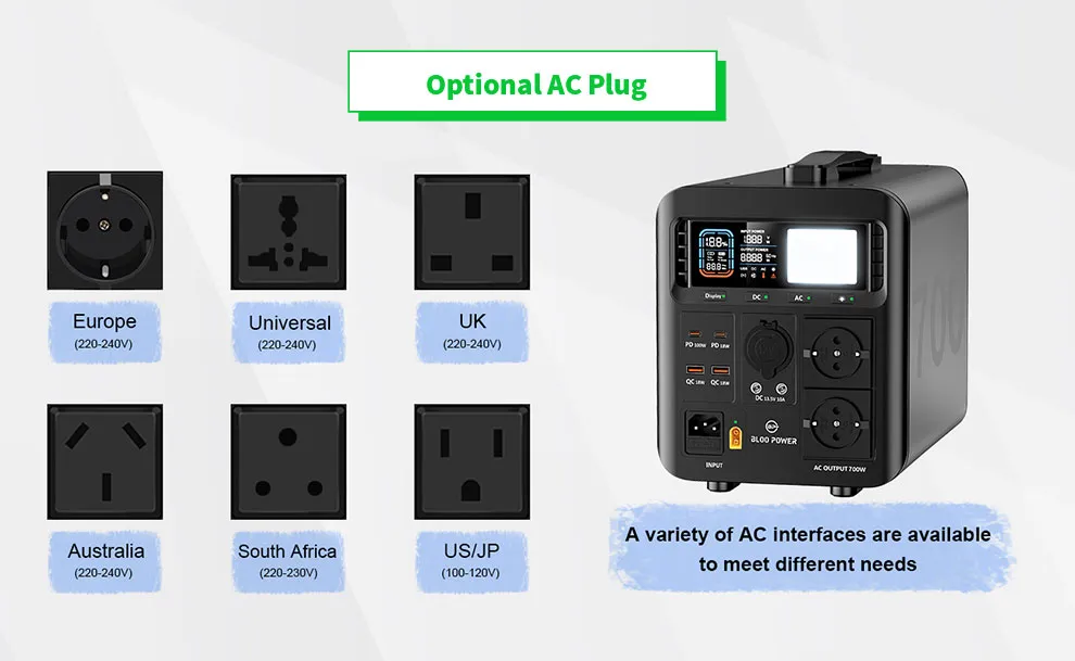 Solar panel/ DC/AC 3 charging ways Solar panel/ DC/AC 3 charging ways